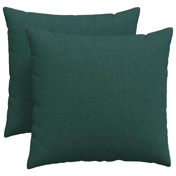 Sofakuddar 2 pcs Mörkgrön 50 x 50 cm tyg