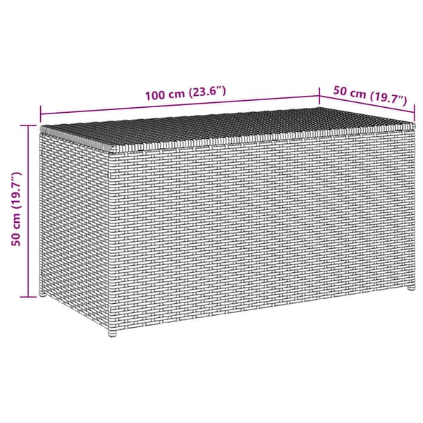 Dynbox konstrotting 100x50x50 cm grå
