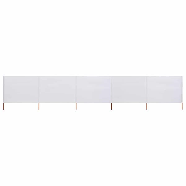 Vindskydd 5 paneler tyg 600x160 cm sandvit