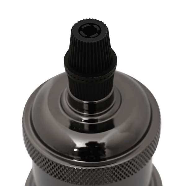 Lamphållare 2 st blank svart E27