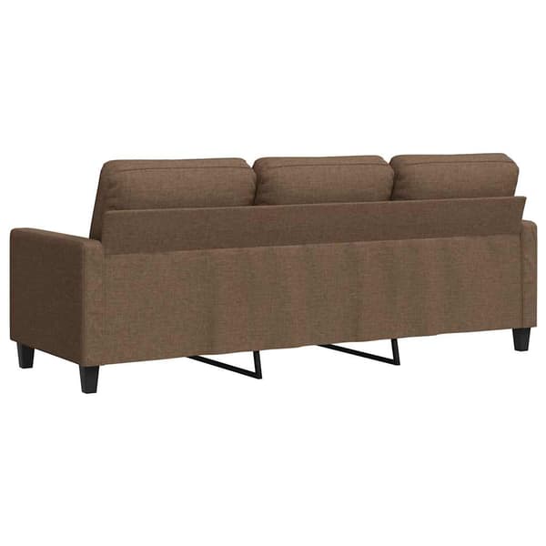 3-sitssoffa brun 180 cm tyg