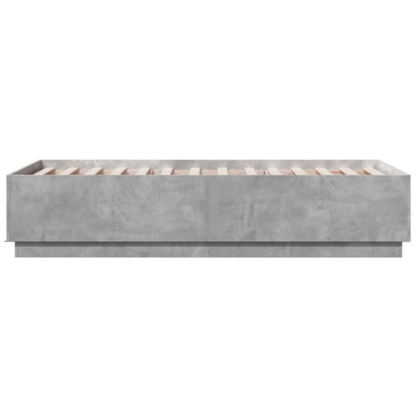 Sängram betonggrå 75x190 cm konstruerad trä