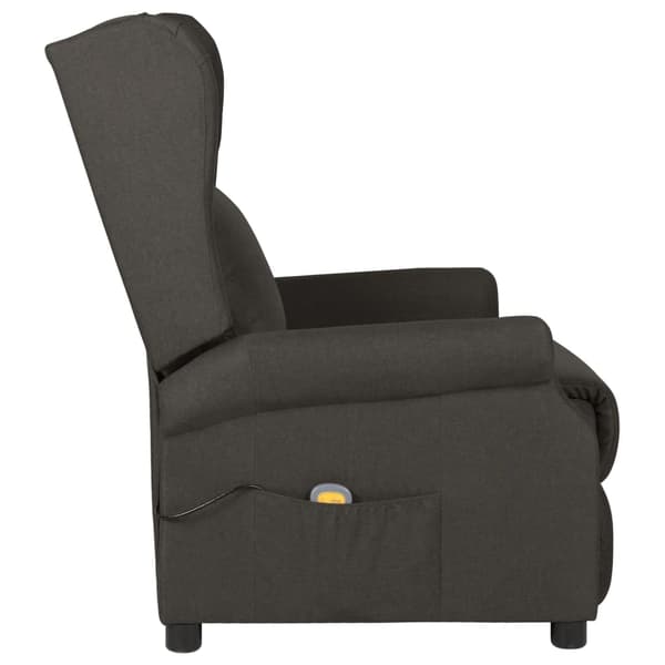 Massagefåtölj taupe tyg
