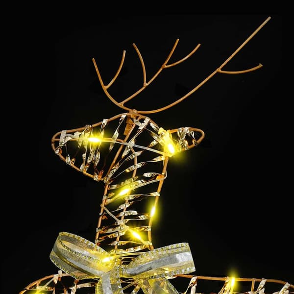 LED Renar med 80 LED-lampor 4 pcs Guld PET