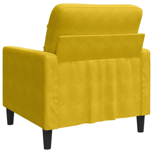 Fåtölj Gul 60 cm sammet