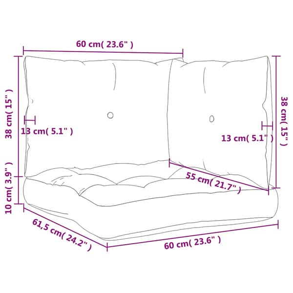 Palldynor 3 st beige tyg