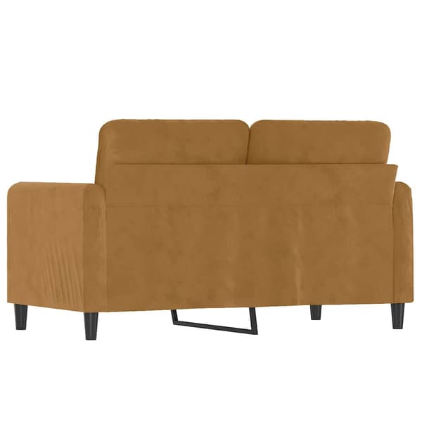 2-sitssoffa brun 120 cm sammet