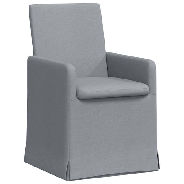 Matstolar 2 pcs Ljusgrå 57 x 67 x 95 cm tyg