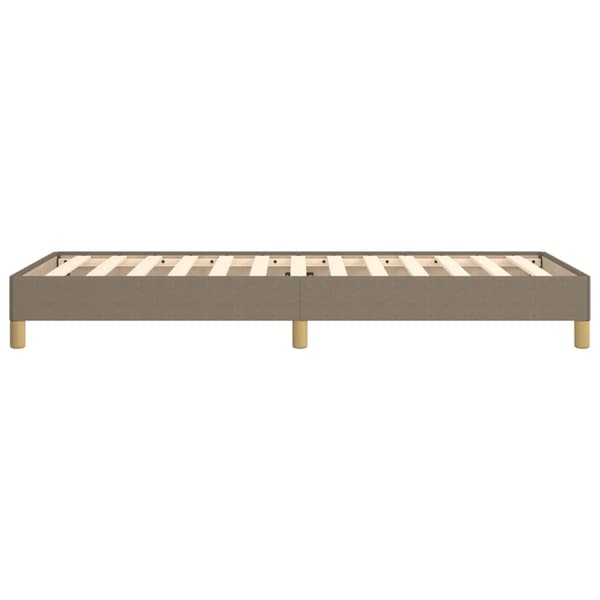 Sängram utan madrass taupe 100x200 cm tyg