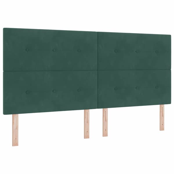 Huvudgavel Mörkgrön 200 cm Sammet