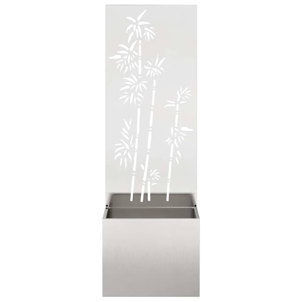 Trädgårds integritetsskärm Silver 50 x 150 cm Rostfritt stål