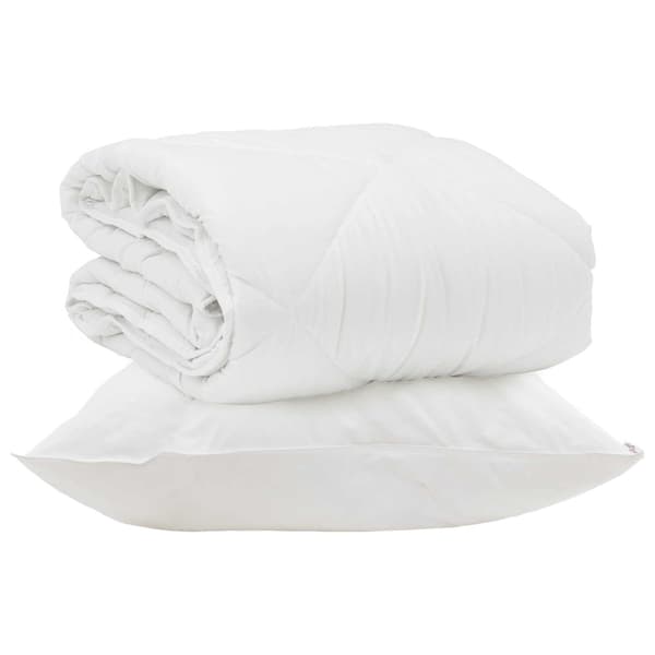 Sommar Duvet med kudde 2 pcs Vit Mikrofiber