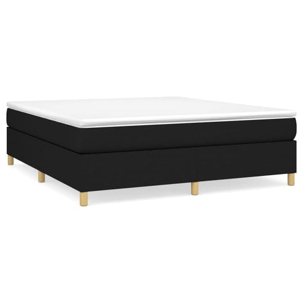 Boxspring-sängram svart 180x200 cm tyg