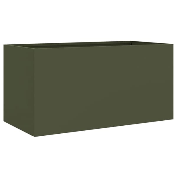 Odlingslåda olivgrön 62x30x29 cm stål