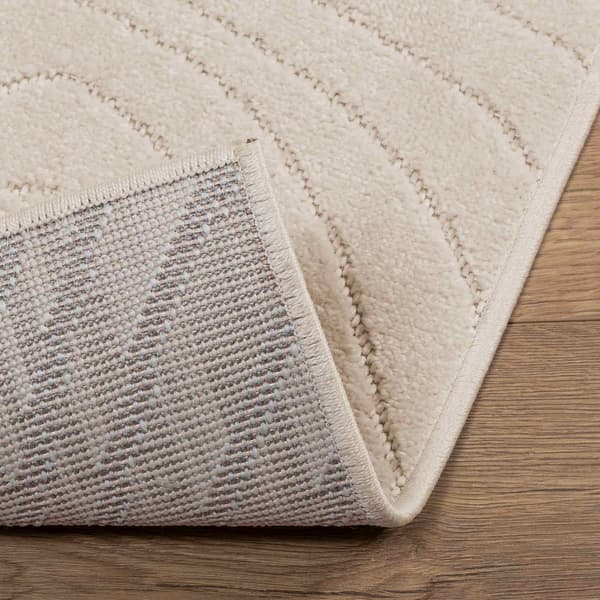 Områdesmattor Rektangulär PALMERAS Beige 120 x 170 cm Polyester
