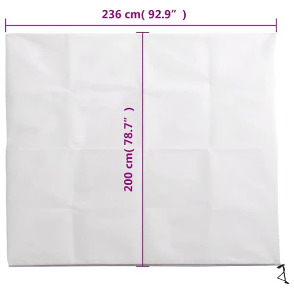 Fiberduk med blixtlås 70 g/m² 2,36x2 m