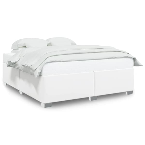 Sängram vit 200x200 cm konstläder