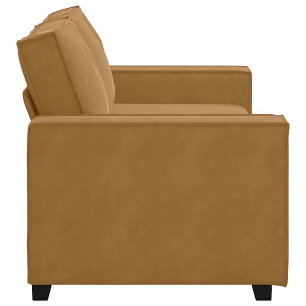 Soffa 2-sits brun 180x78x84 cm sammet