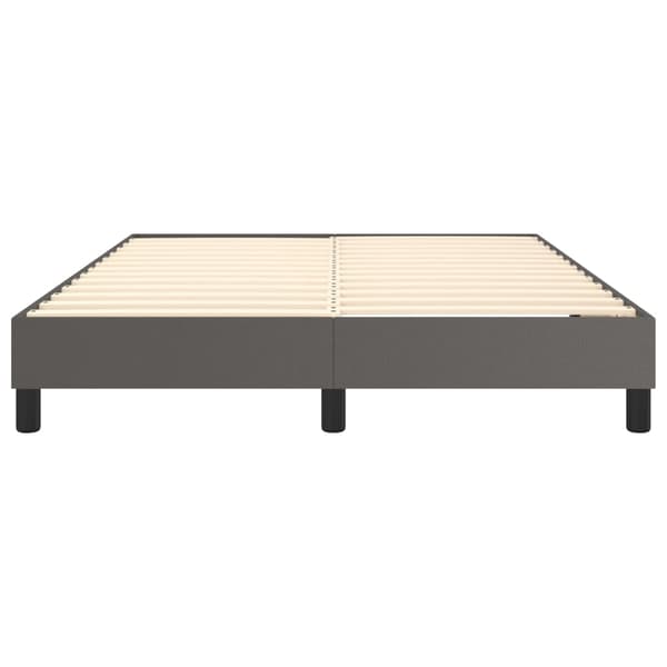 Boxspring-sängram grå 140x190 cm konstläder