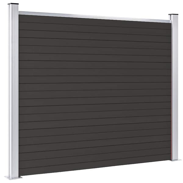 Staketpanel WPC 180x146 cm svart