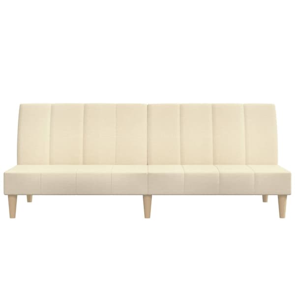 Bäddsoffa 2-sits gräddvit tyg