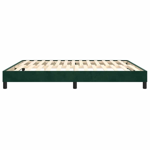 Boxspring-sängram mörkgrön 180x200 cm sammet