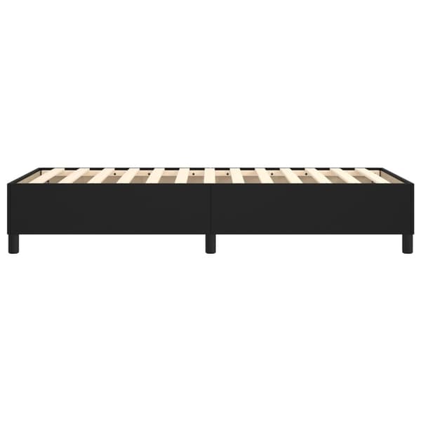 Boxspring-sängram svart 80x200 cm konstläder