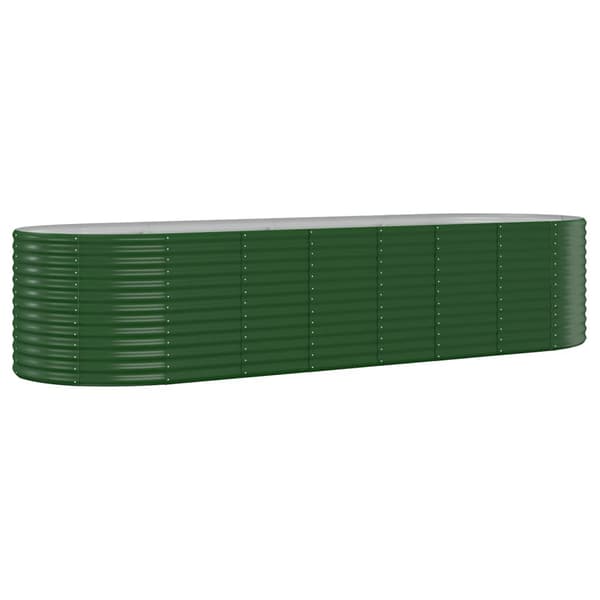 Odlingslåda galvaniserat stål 322x100x68 cm grön