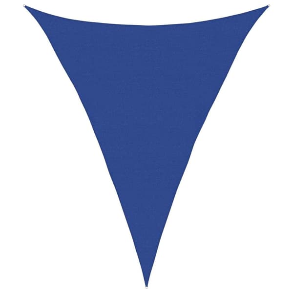 Solsegel 160 g/m² triangulär blå 4x5x5 m HDPE