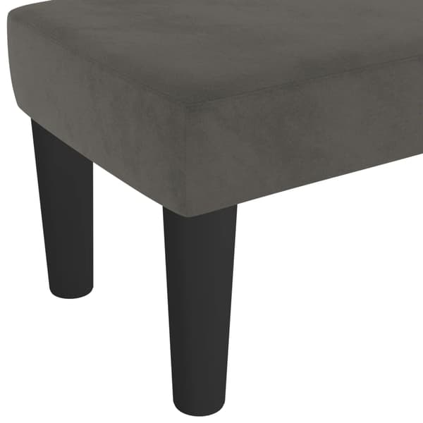 Bänk mörkgrå 70x30x30 cm sammet