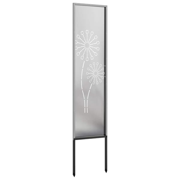 Trädgårds integritetsskärm Silver 32 x 140 cm Rostfritt stål