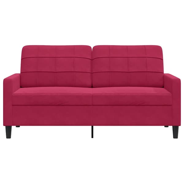 2-sitssoffa vinröd 140 cm sammet