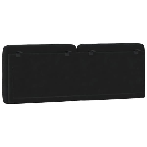 Headboard Cushion Black 120 cm Velvet