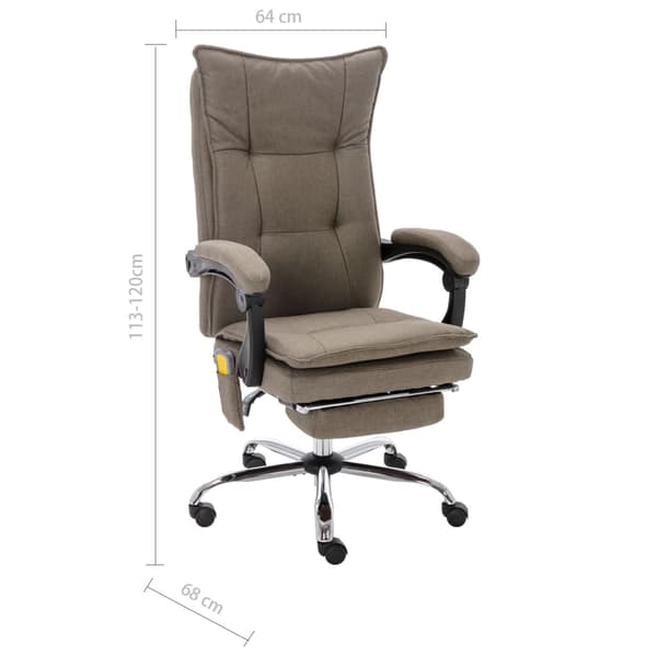 Massagekontorsstol taupe tyg