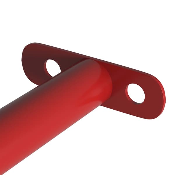 Räck 125 cm stål röd