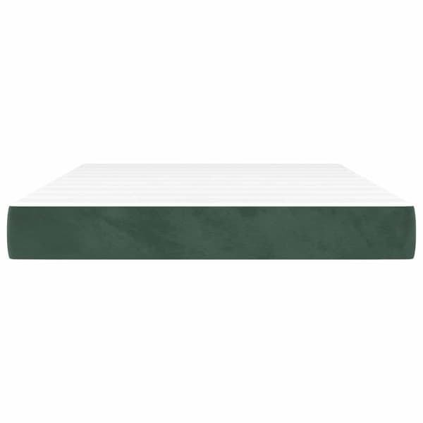 Pocketresårmadrass medium mörkgrön 140x210x20 cm sammet