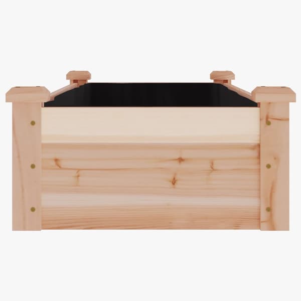 Odlingslåda med foder 120x45x25 cm massivt granträ