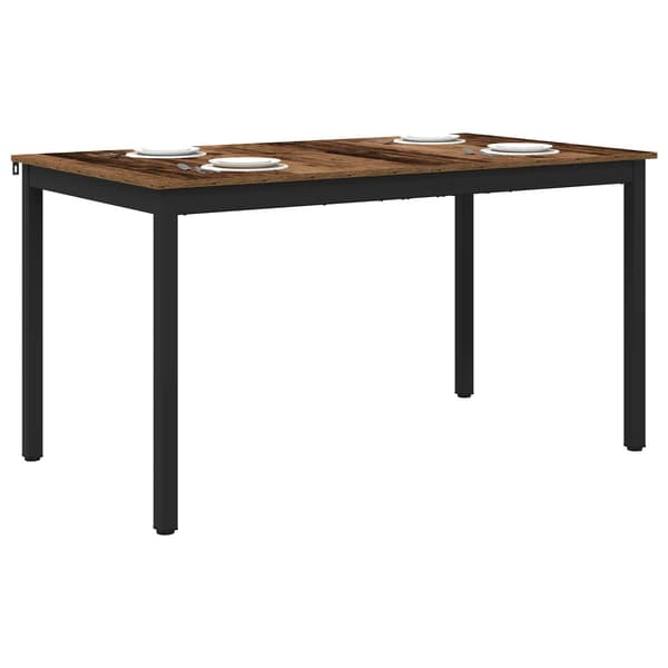 Matbord 140 x 80 x 75 cm METALL Rektangulär