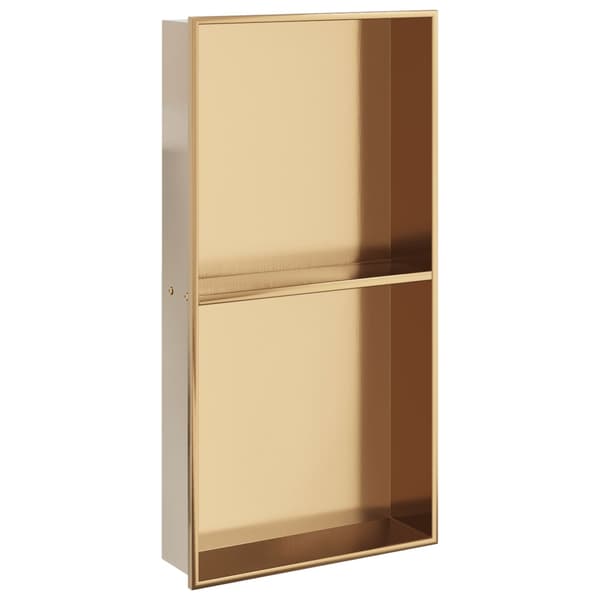 Duschnisch borstad guld 32x62x9 cm rostfritt stål
