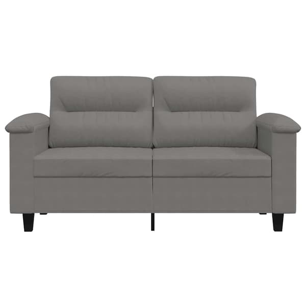 2-sitssoffa mörkgrå 120 cm mikrofibertyg