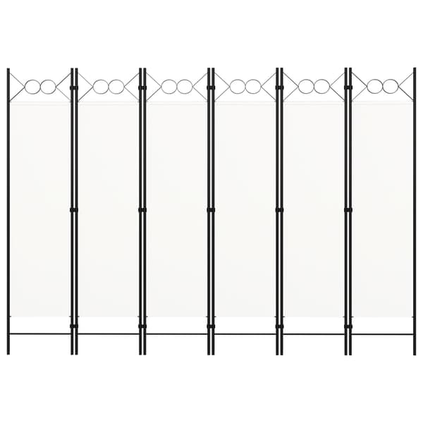 Rumsavdelare 6 paneler vit 240x180 cm