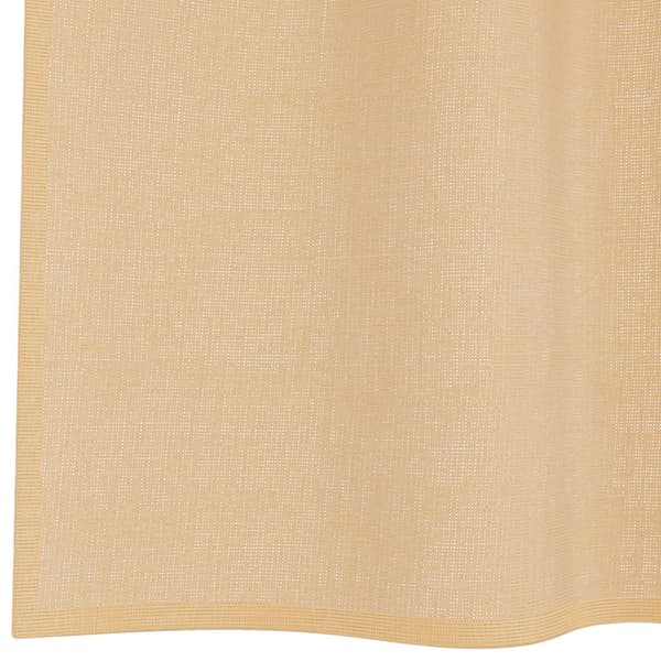 Voile gardiner med genomföringar 2 st sand