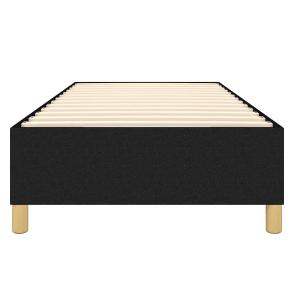 Boxspring-sängram svart 90x190 cm tyg