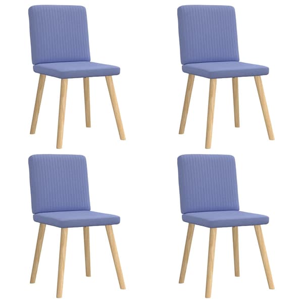 Matstolar 4 st Jeans blått tyg