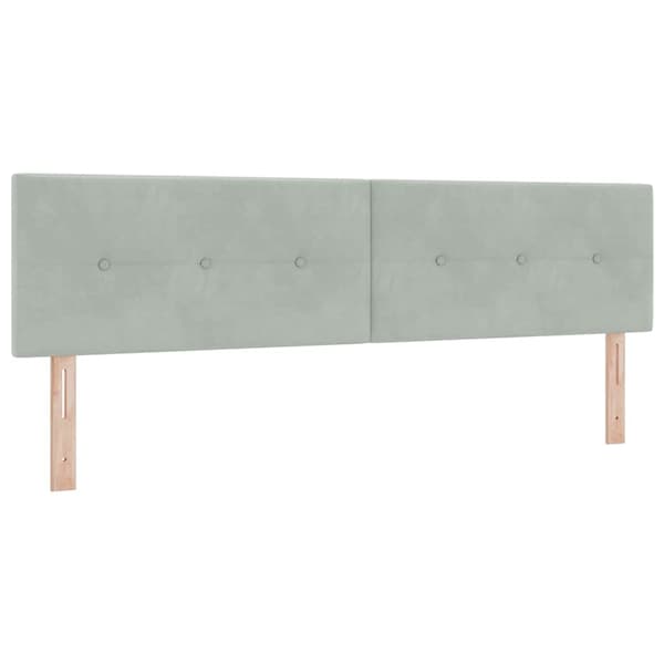 Huvudgavel Ljusgrå 180 cm Sammet