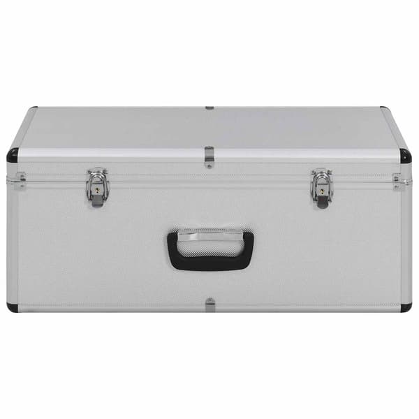 Förvaringsväskor 2 st silver aluminium