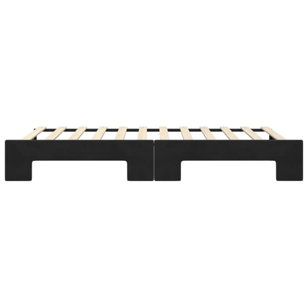 Dagbädd utdragbar svart 100x200 cm sammet