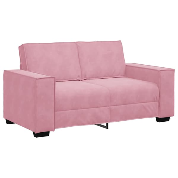 Soffa 2-sits rosa 160x78x84 cm sammet