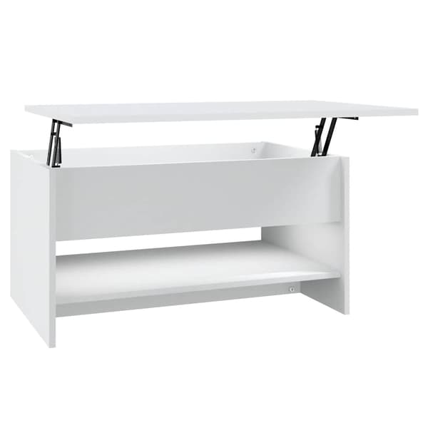 Soffbord vit 80x50x40 cm konstruerat trä