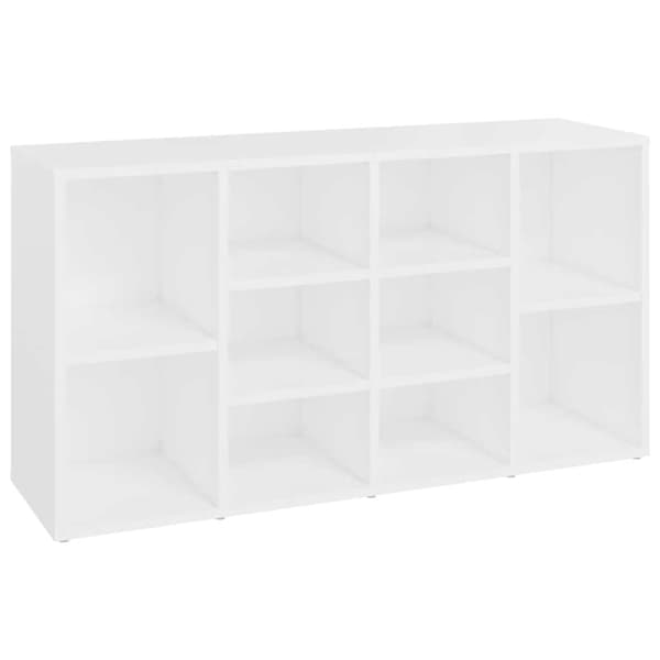 Skobänk vit 103x30x55 cm konstruerat trä